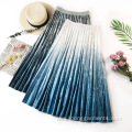 Women Velvet Pleated Loose Skirt Women Casual Dress